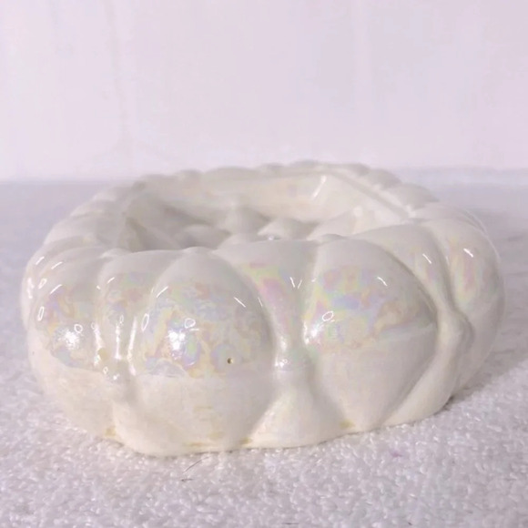 Vintage Arnels Iridescent Ceramic Quilted  Textured Soap Dish - Picture 4 of 13